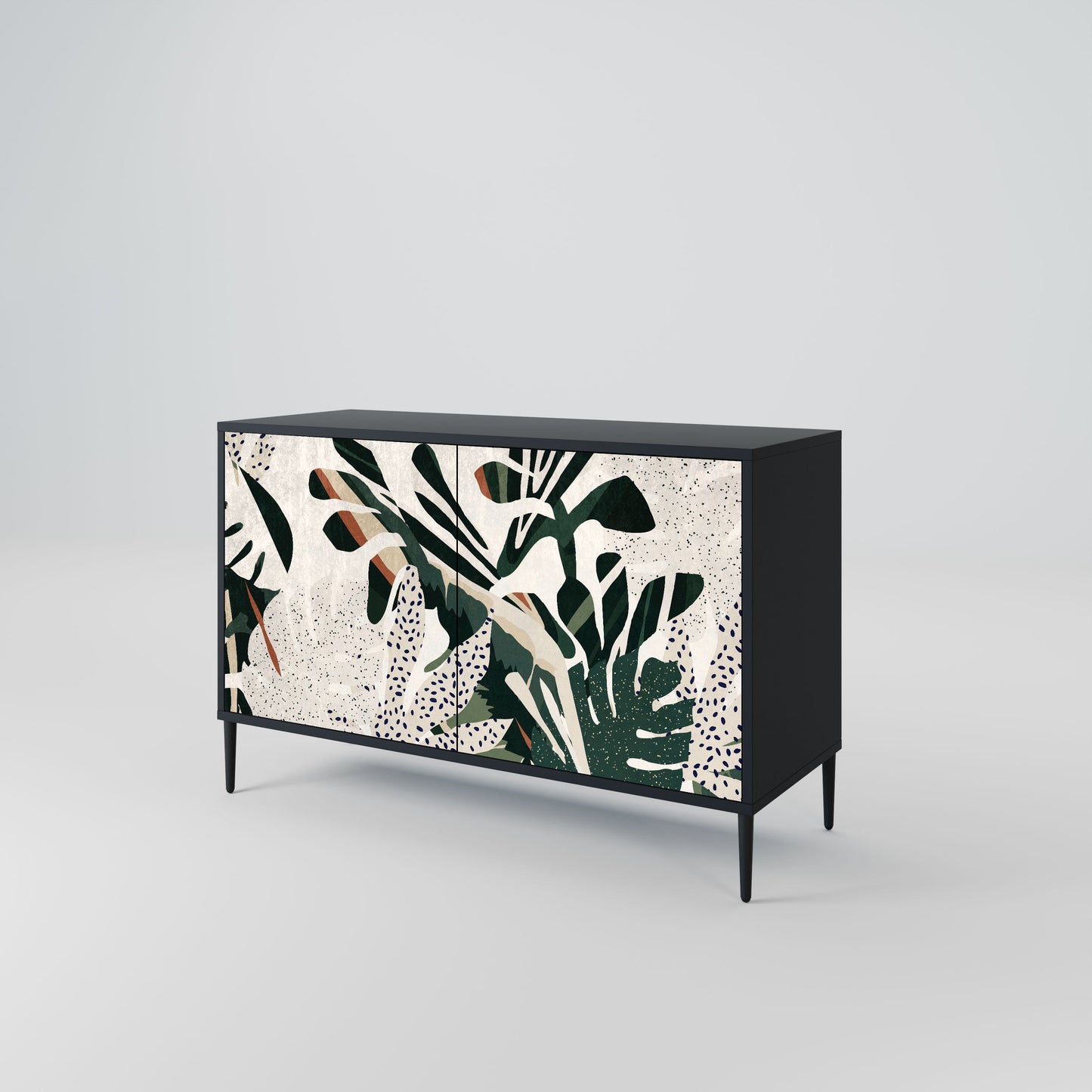 Credenza VERDURE FORMATION a 2 ante in finitura nera