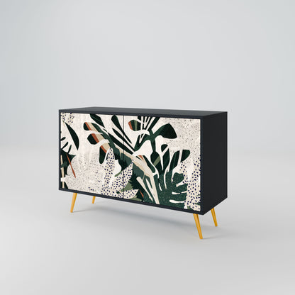 Credenza VERDURE FORMATION a 2 ante in finitura nera