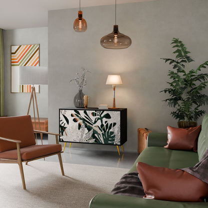 Credenza VERDURE FORMATION a 2 ante in finitura nera