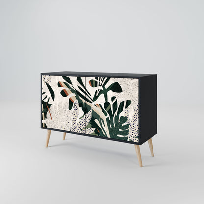 Credenza VERDURE FORMATION a 2 ante in finitura nera