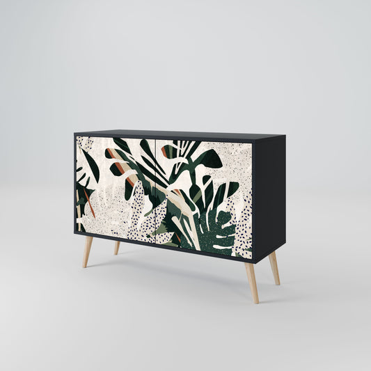Credenza VERDURE FORMATION a 2 ante in finitura nera