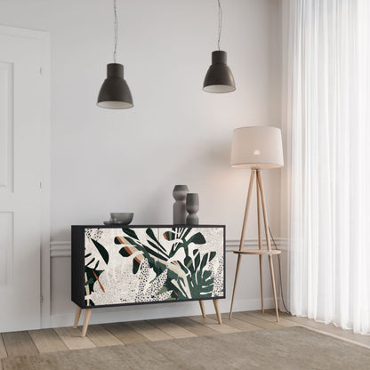 Credenza VERDURE FORMATION a 2 ante in finitura nera
