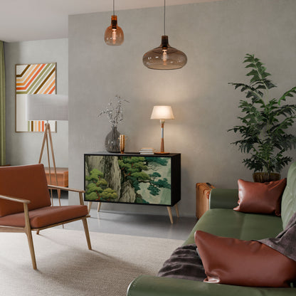 Credenza a 2 ante VERDURE ABYSS in finitura nera
