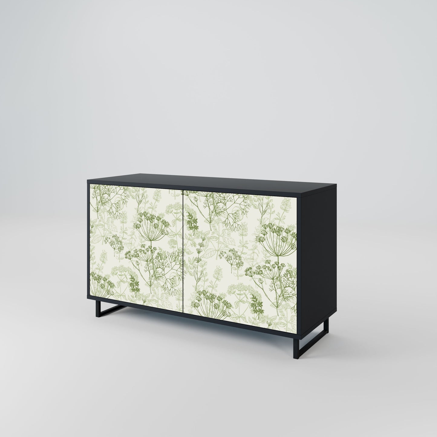 Credenza a 2 ante FENNEL BALDACHIN in finitura nera