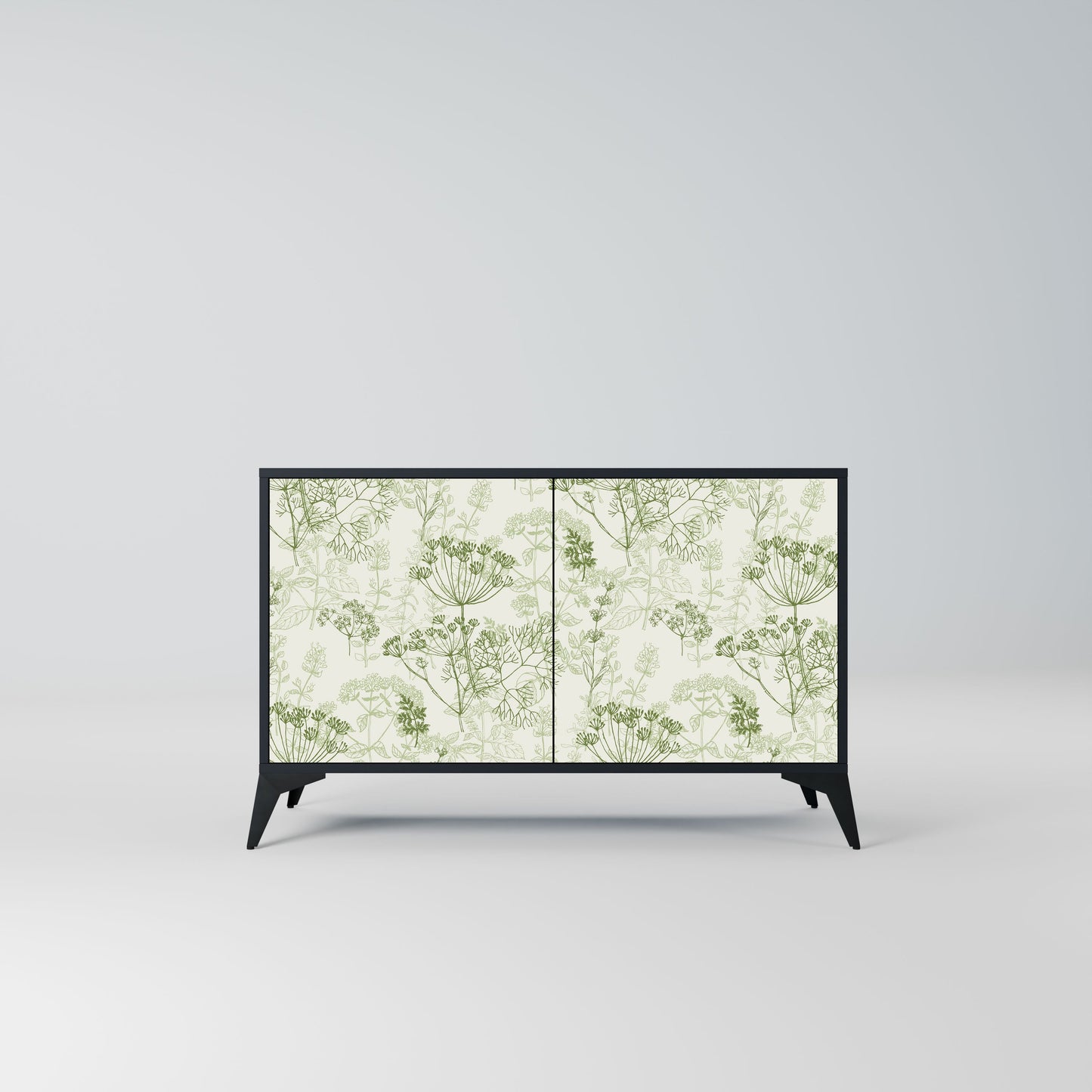 Credenza a 2 ante FENNEL BALDACHIN in finitura nera