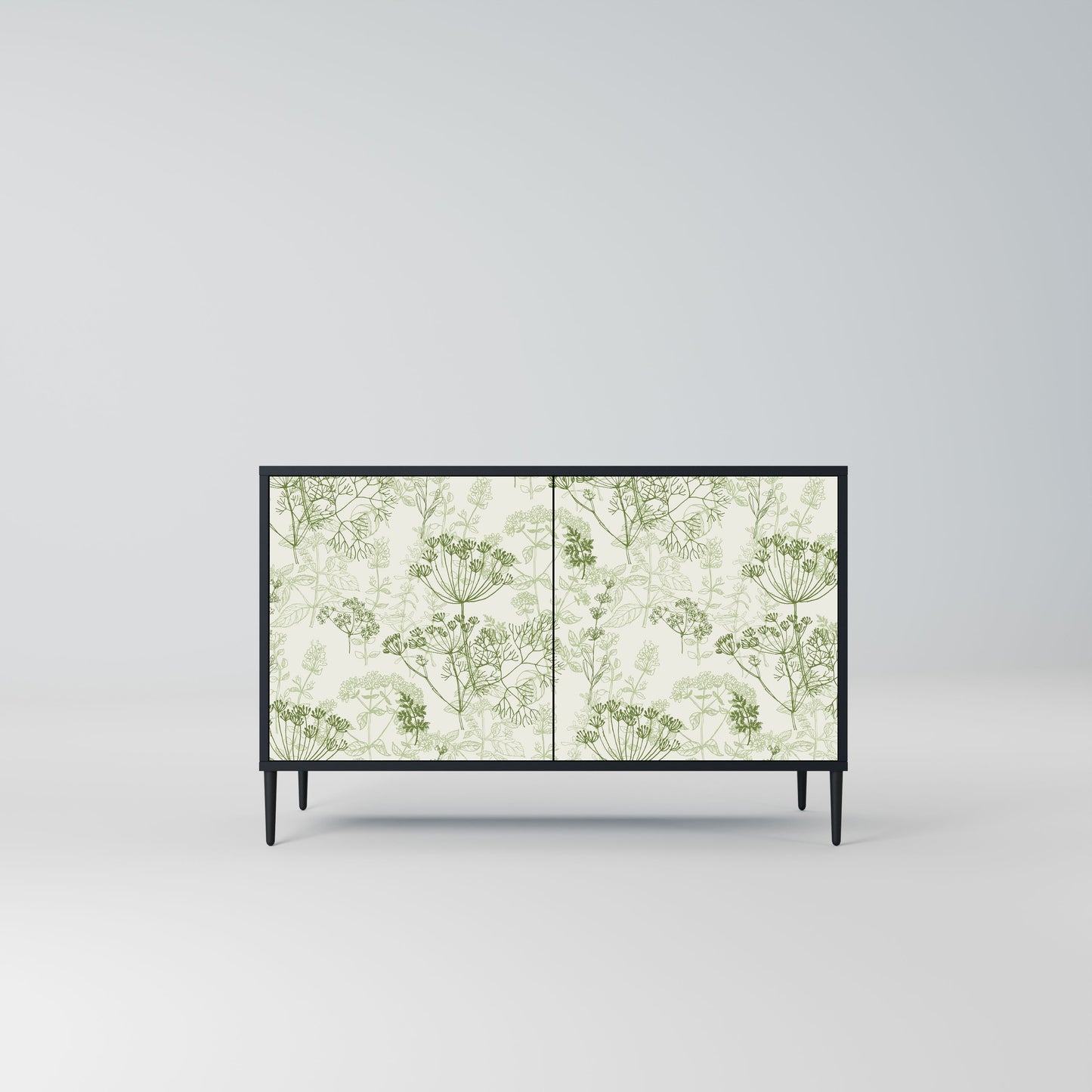 Credenza a 2 ante FENNEL BALDACHIN in finitura nera