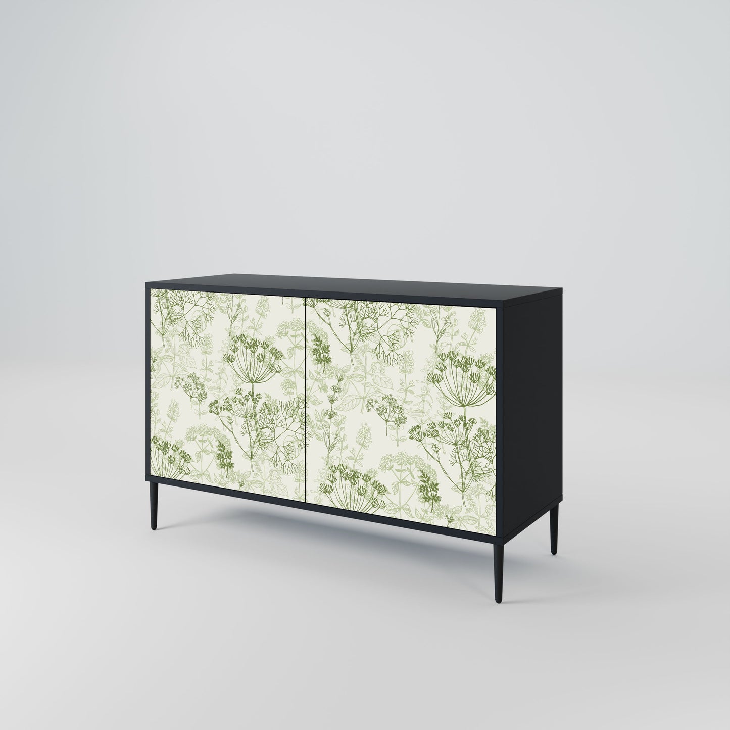 Credenza a 2 ante FENNEL BALDACHIN in finitura nera