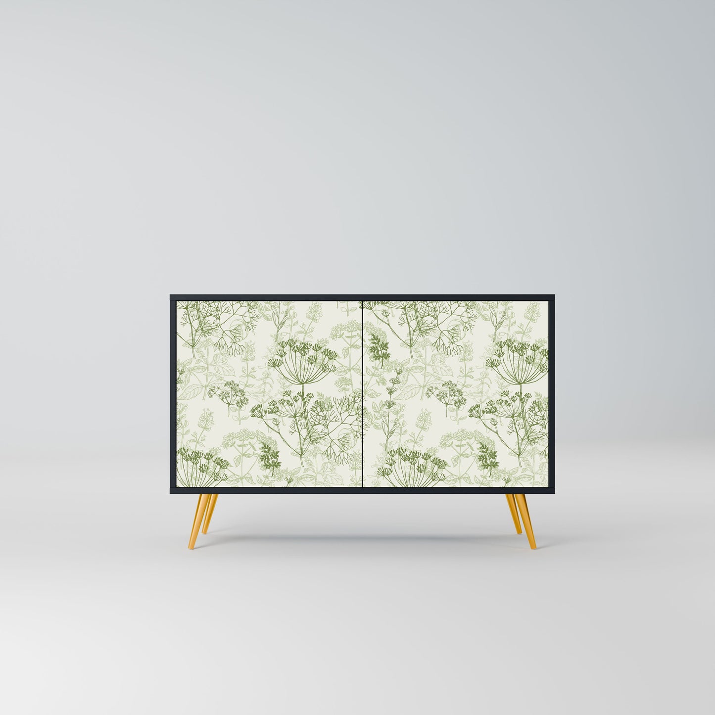 Credenza a 2 ante FENNEL BALDACHIN in finitura nera