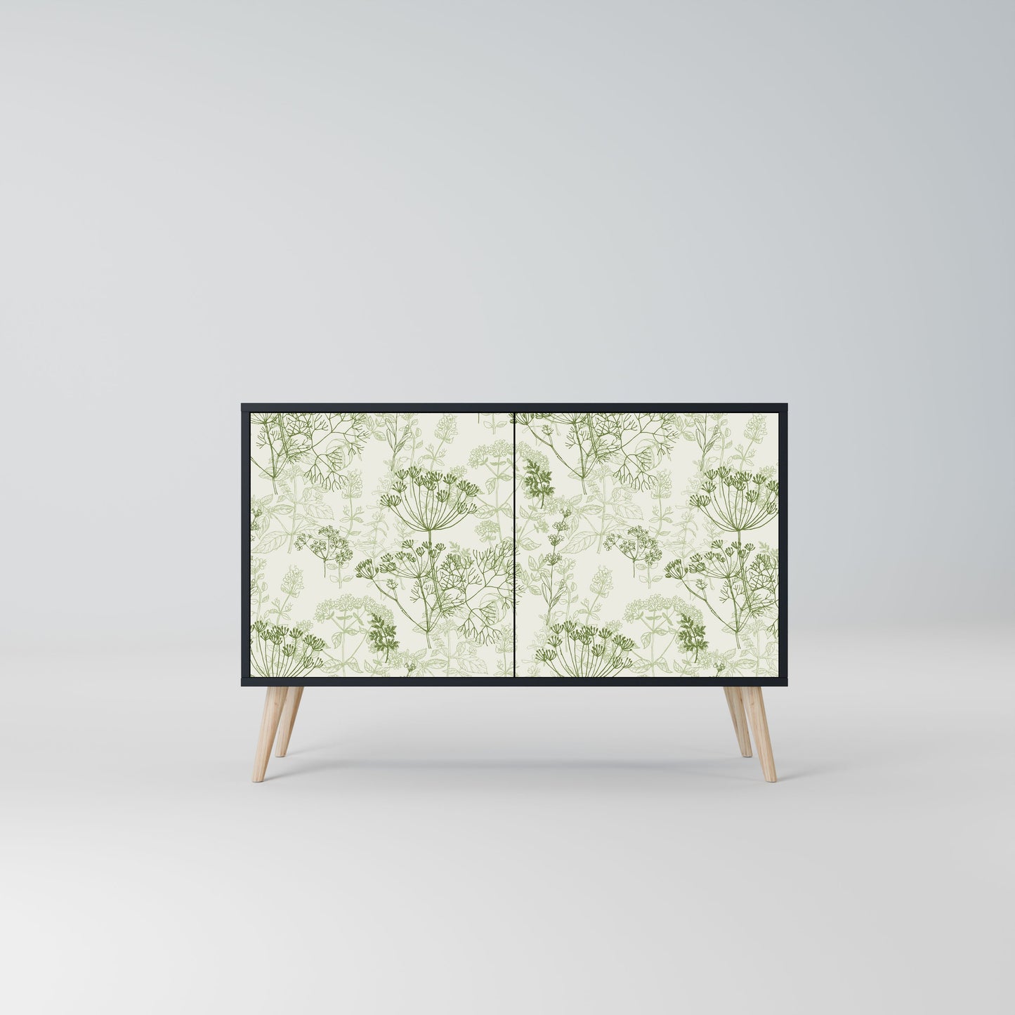 Credenza a 2 ante FENNEL BALDACHIN in finitura nera