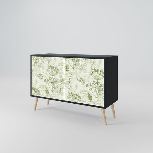 Credenza a 2 ante FENNEL BALDACHIN in finitura nera
