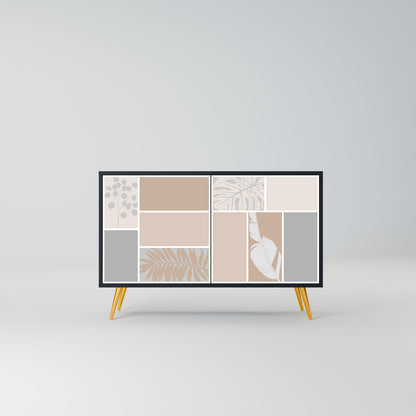 Credenza TROPICAL SHAPES a 2 ante in finitura nera