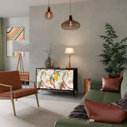 Credenza a 2 ante COCOA FRUITS in finitura nera