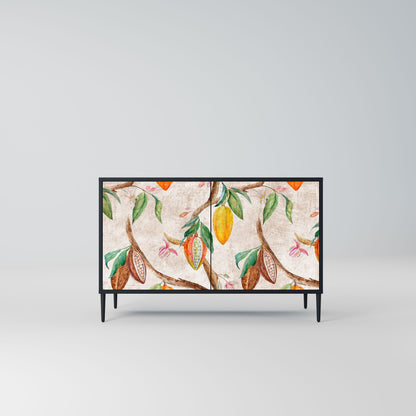 Credenza a 2 ante COCOA FRUITS in finitura nera
