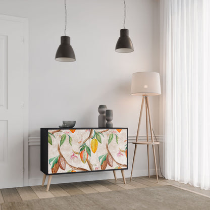 Credenza a 2 ante COCOA FRUITS in finitura nera