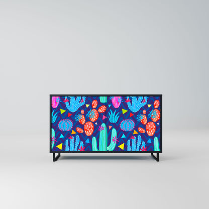 CACTUS VIBES 2-Door Sideboard in Black Finish