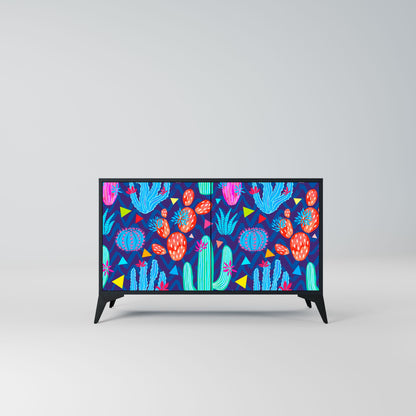 CACTUS VIBES 2-Door Sideboard in Black Finish
