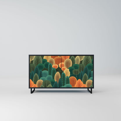 Credenza AUTUMN KALEIDOSCOPE a 2 ante in finitura nera