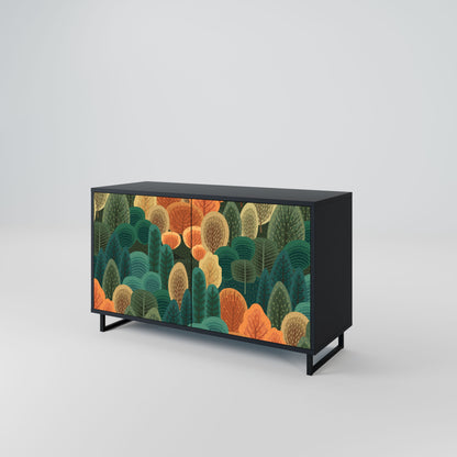 Credenza AUTUMN KALEIDOSCOPE a 2 ante in finitura nera
