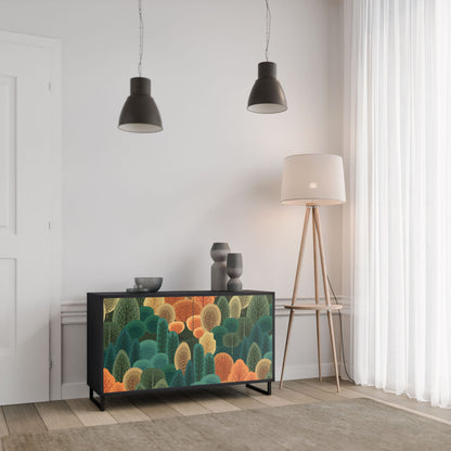 Credenza AUTUMN KALEIDOSCOPE a 2 ante in finitura nera