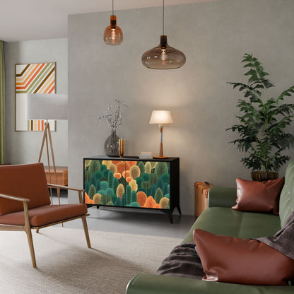 Credenza AUTUMN KALEIDOSCOPE a 2 ante in finitura nera