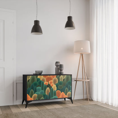 Credenza AUTUMN KALEIDOSCOPE a 2 ante in finitura nera