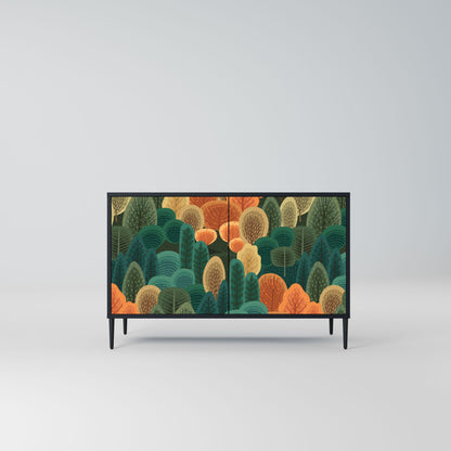 Credenza AUTUMN KALEIDOSCOPE a 2 ante in finitura nera