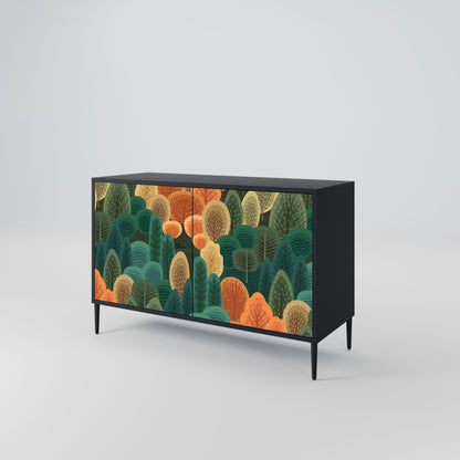 Credenza AUTUMN KALEIDOSCOPE a 2 ante in finitura nera