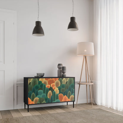 Credenza AUTUMN KALEIDOSCOPE a 2 ante in finitura nera