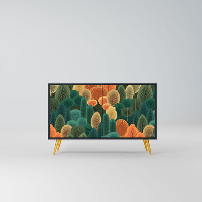 Credenza AUTUMN KALEIDOSCOPE a 2 ante in finitura nera