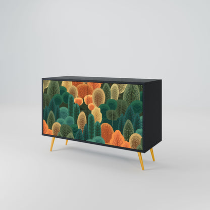 Credenza AUTUMN KALEIDOSCOPE a 2 ante in finitura nera