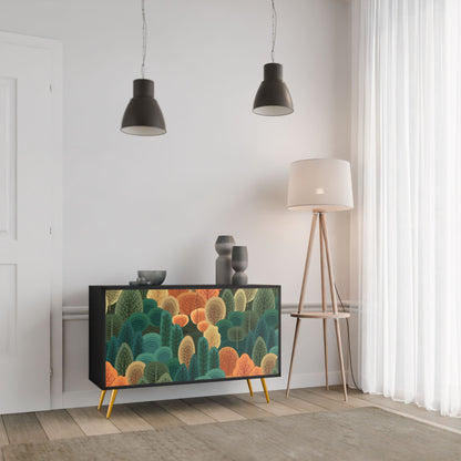 Credenza AUTUMN KALEIDOSCOPE a 2 ante in finitura nera