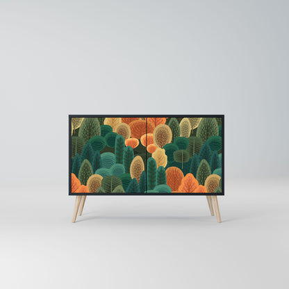 Credenza AUTUMN KALEIDOSCOPE a 2 ante in finitura nera