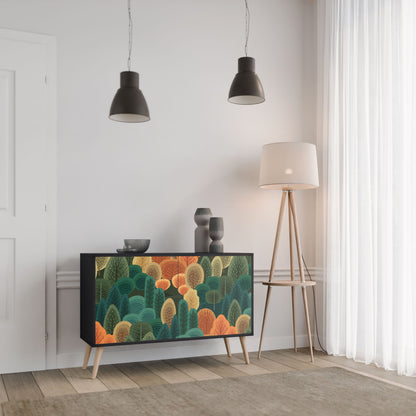 Credenza AUTUMN KALEIDOSCOPE a 2 ante in finitura nera