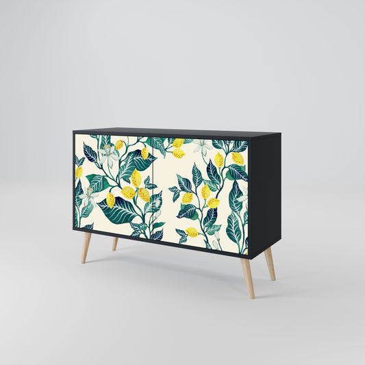 Credenza LEMON TREE a 2 ante in finitura nera