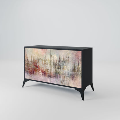 VEILED SUMMIT 2-Door Sideboard in Black Finish