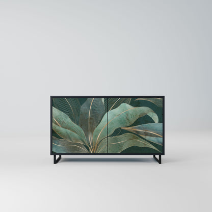 Credenza a 2 ante ROYAL GREEN in finitura nera