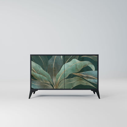 Credenza a 2 ante ROYAL GREEN in finitura nera