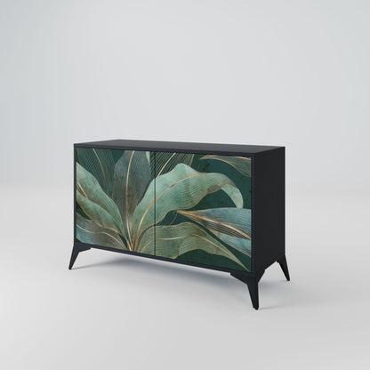 Credenza a 2 ante ROYAL GREEN in finitura nera