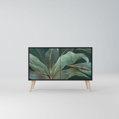 Credenza a 2 ante ROYAL GREEN in finitura nera