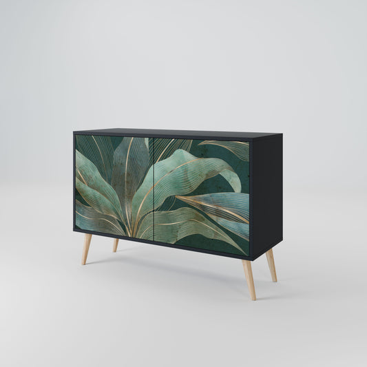 Credenza a 2 ante ROYAL GREEN in finitura nera