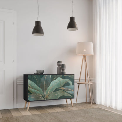 Credenza a 2 ante ROYAL GREEN in finitura nera