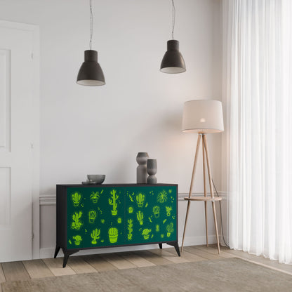 Credenza DESERT GREEN a 2 ante in finitura nera
