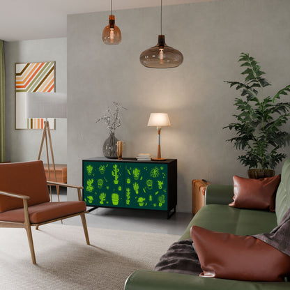 Credenza DESERT GREEN a 2 ante in finitura nera