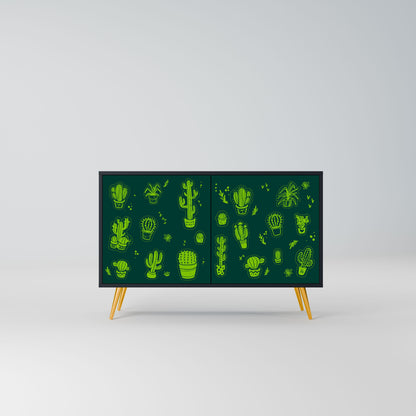 Credenza DESERT GREEN a 2 ante in finitura nera