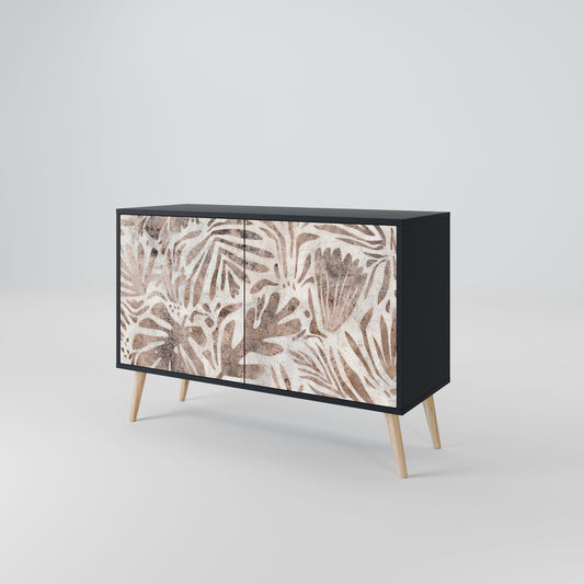 Credenza PASSING TIME a 2 ante in finitura nera