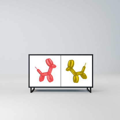 Credenza a 2 ante CHILDHOOD MEMORY in finitura nera