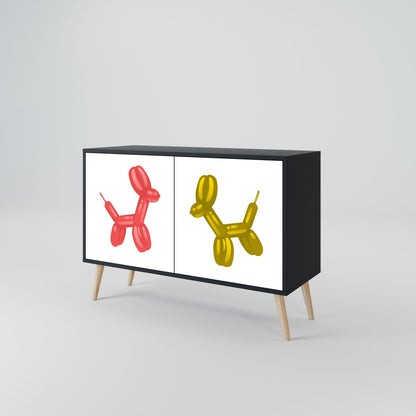 Credenza a 2 ante CHILDHOOD MEMORY in finitura nera