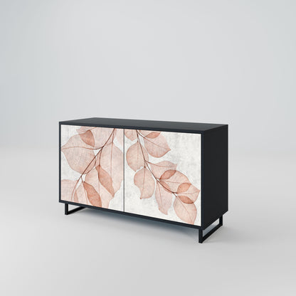 Credenza AUTUMN FRAGILITÀ a 2 ante in finitura nera