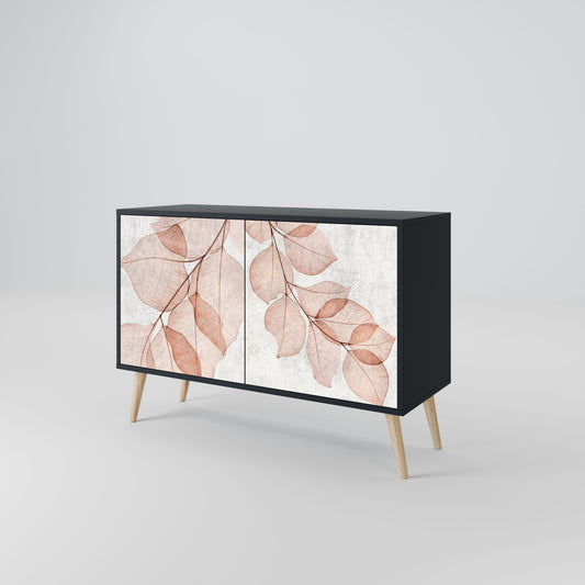 Credenza AUTUMN FRAGILITÀ a 2 ante in finitura nera