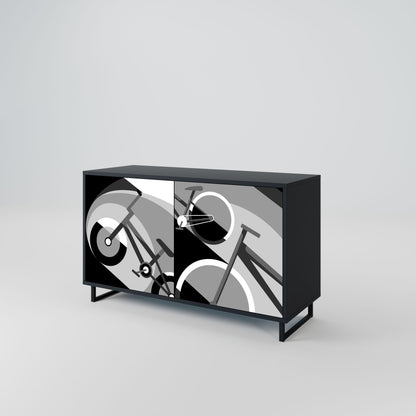 Credenza a 2 ante BIKE ENERGY in finitura nera